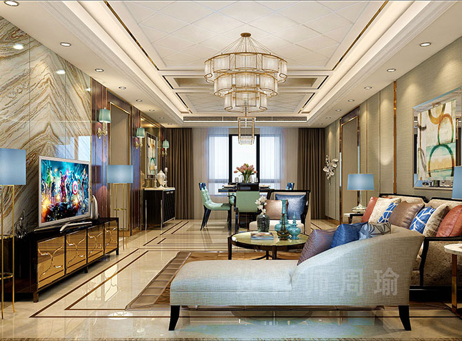 旗袍丝袜喷浆视频世纪江尚三室两厅168平装修设计效果欣赏